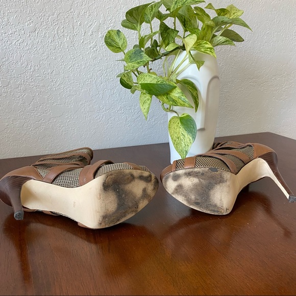 Guess GW Barney Leather Sandal Bootie Stilleto Platform - Picture 5 of 10